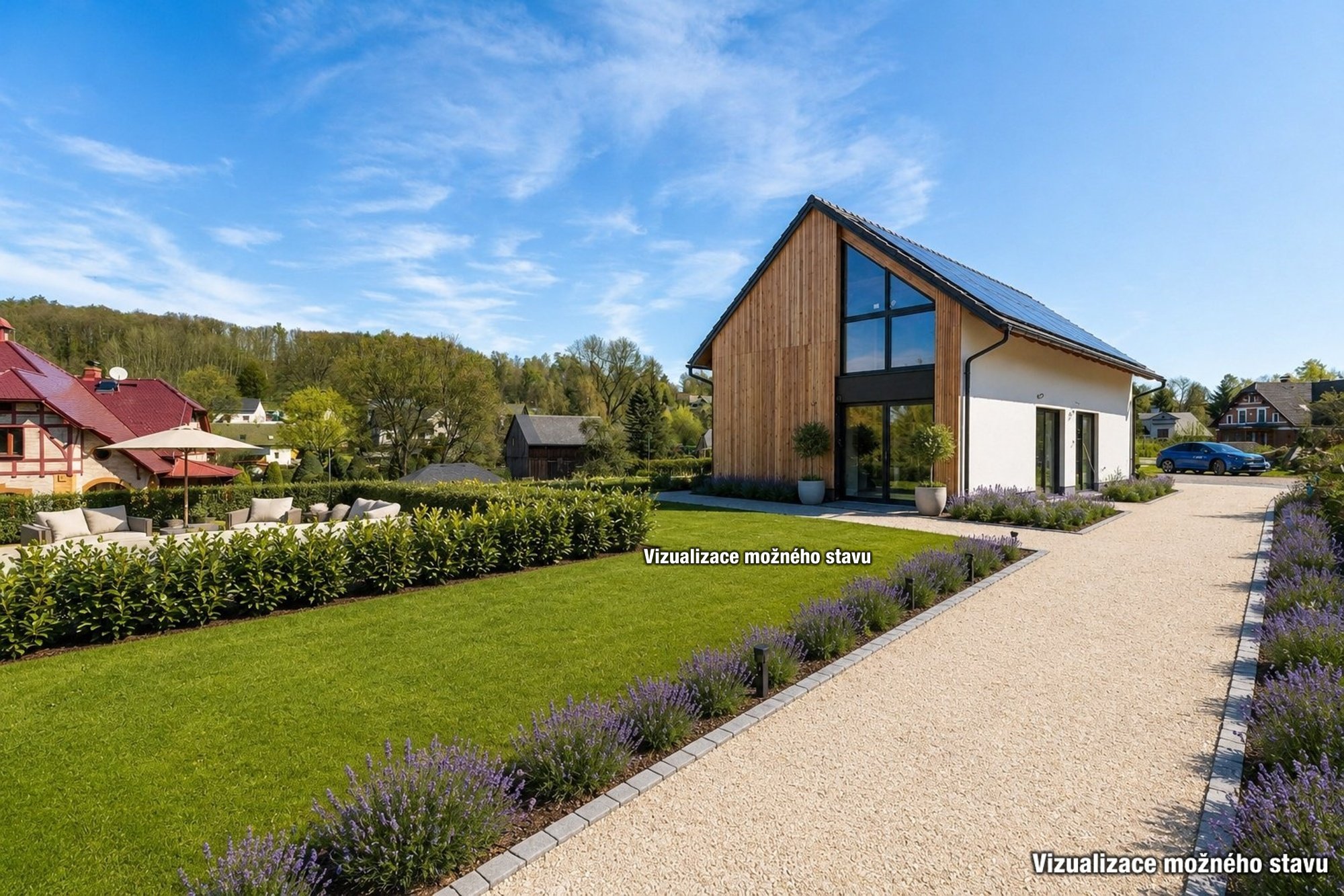 Prodej moderní novostavby rodinného domu 161 m² na pozemku 2.927 m² v obci Mikulášovice